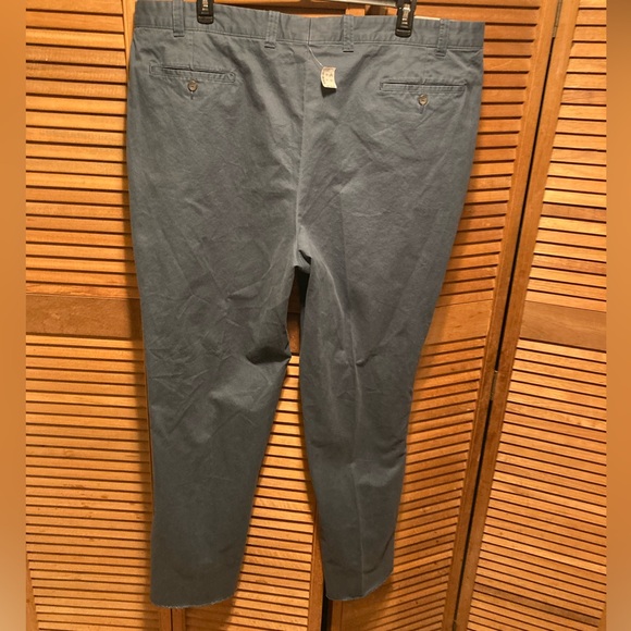 St. Johnsbury Blue Straight Fit Flat Front Chino Pants - Picture 2 of 13